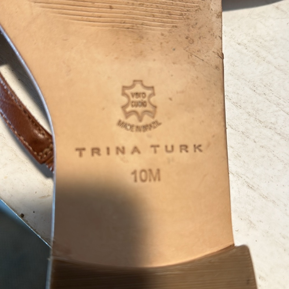 Trina Turk Sandals Gold Detailing - Picture 3 of 3